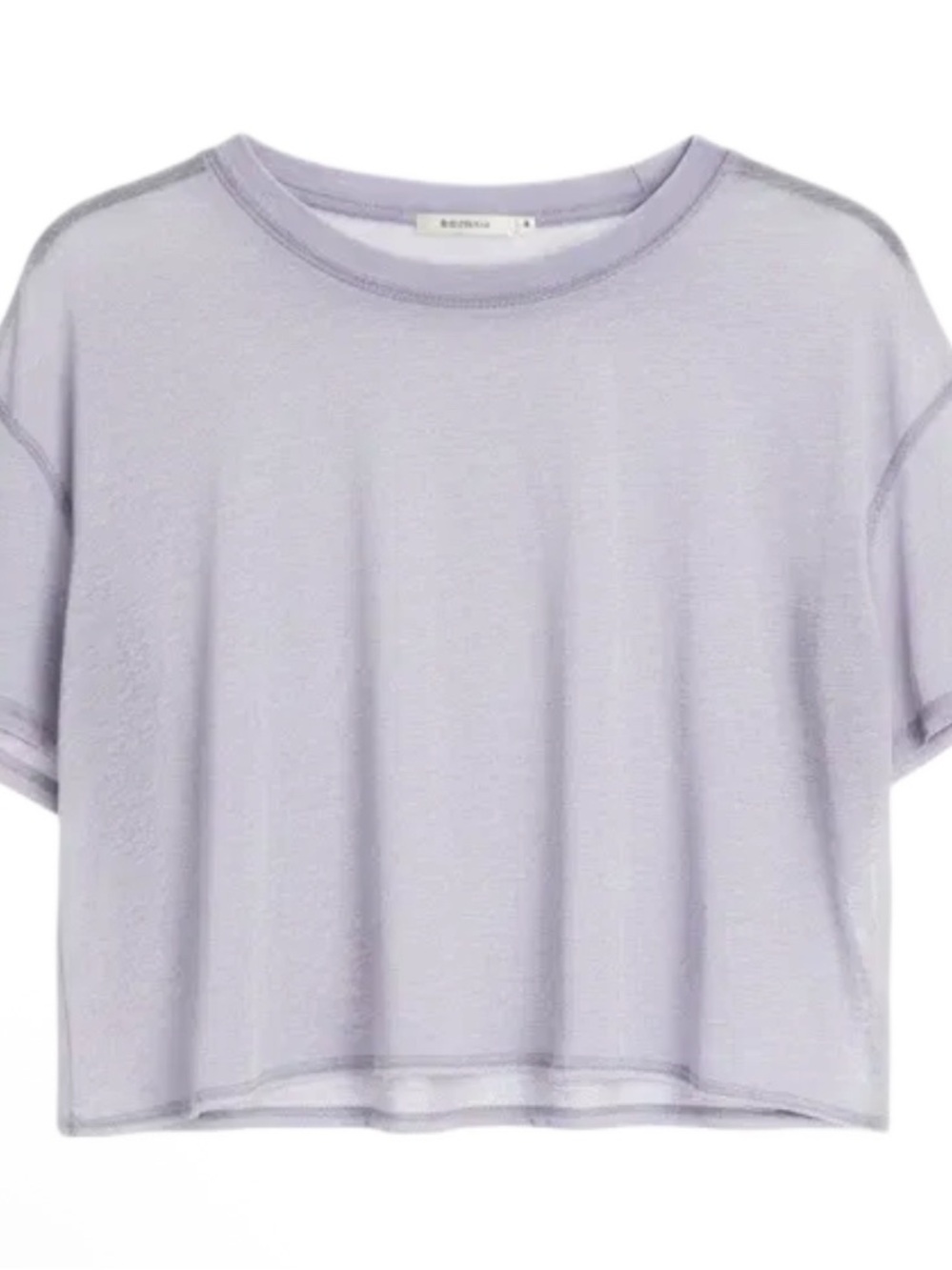 Z Supply Lavender Cropped Crew Tee